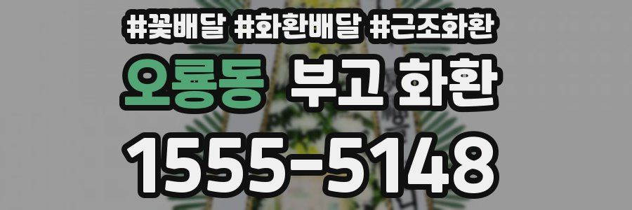 오룡동 부고 화환
