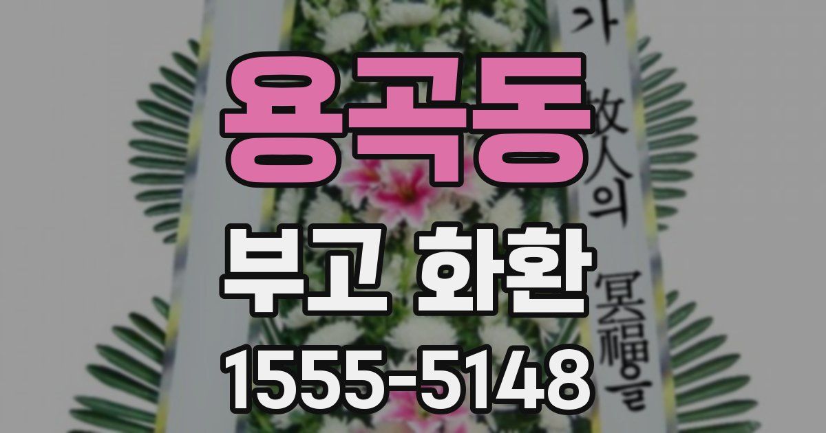 용곡동 부고 화환