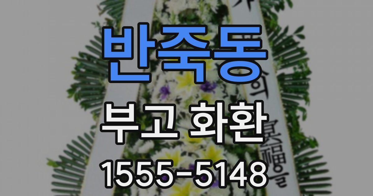 반죽동 부고 화환
