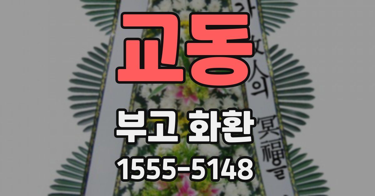교동 부고 화환