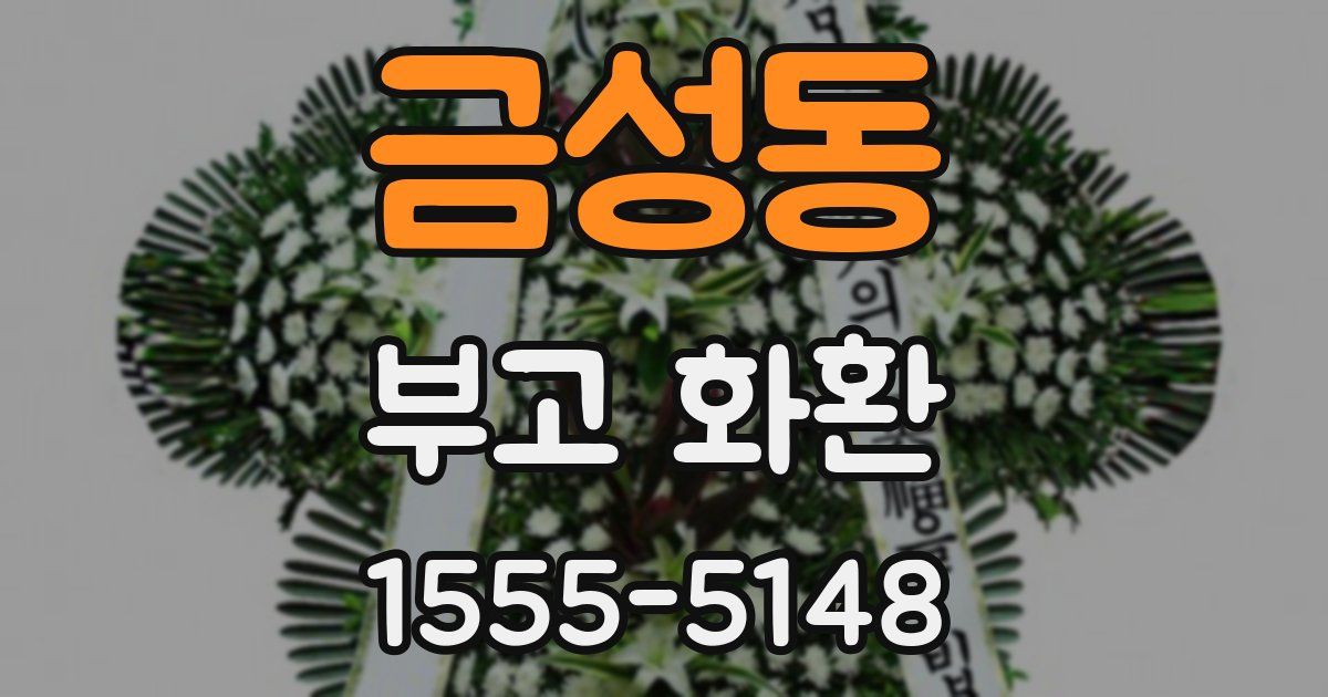금성동 부고 화환