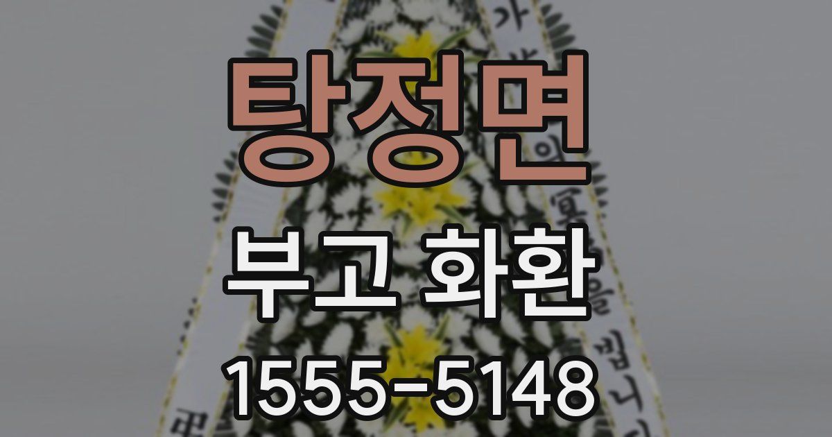탕정면 부고 화환