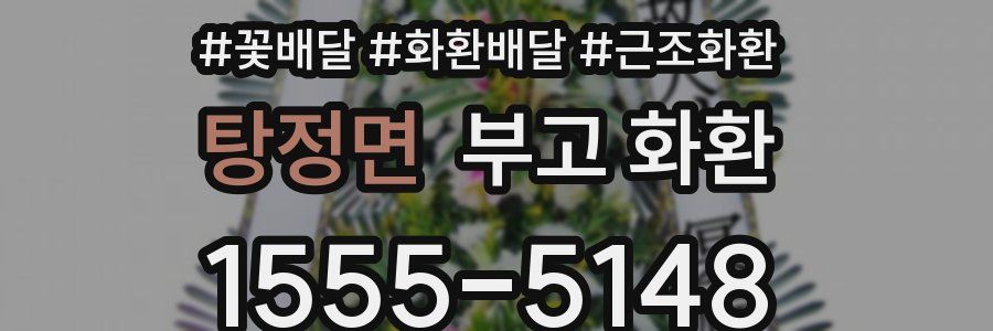 탕정면 부고 화환