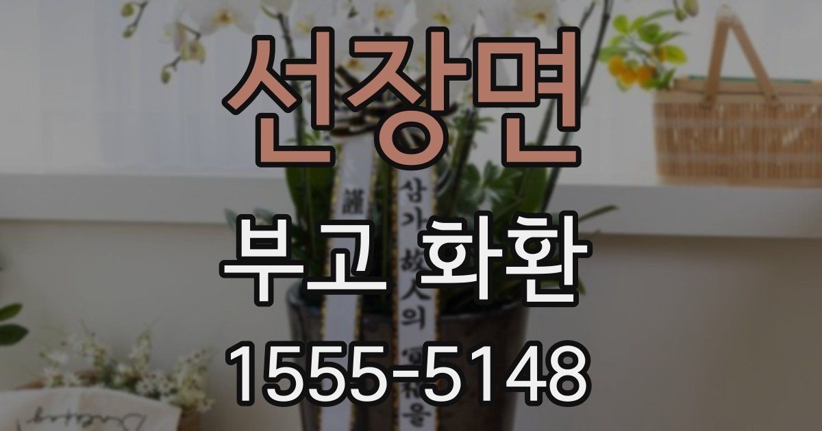 선장면 부고 화환