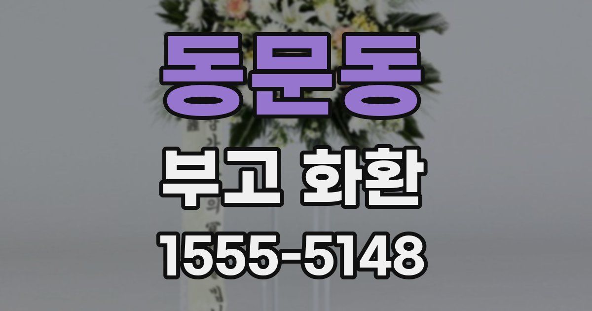 동문동 부고 화환