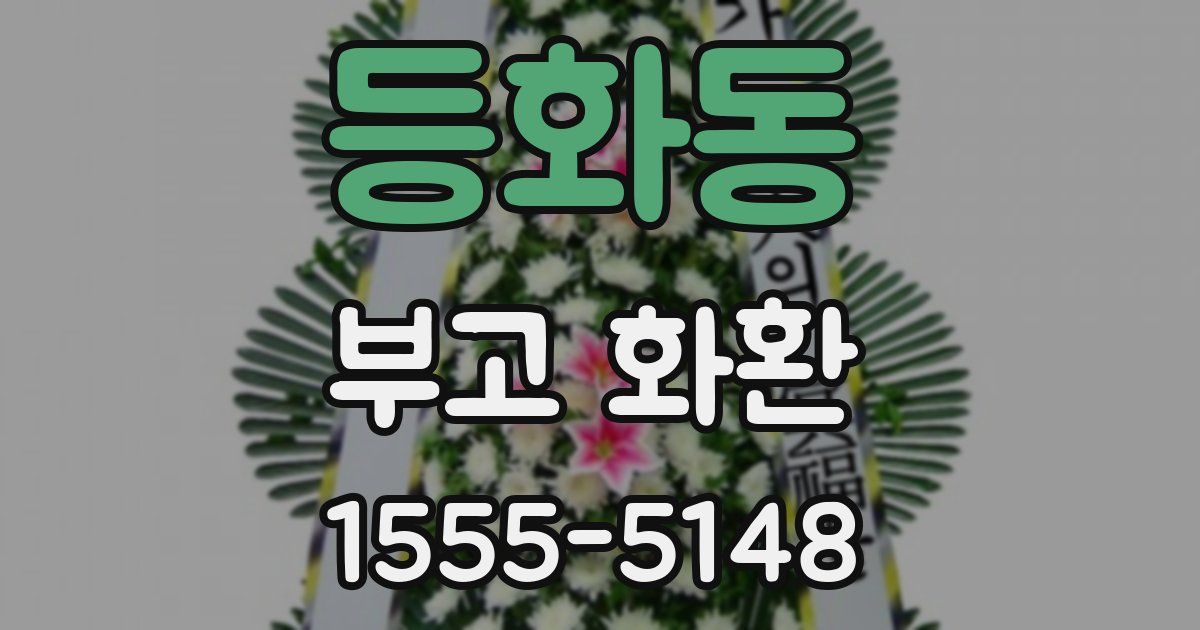 등화동 부고 화환