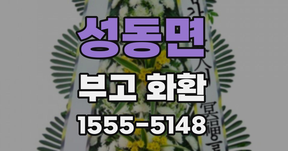 성동면 부고 화환