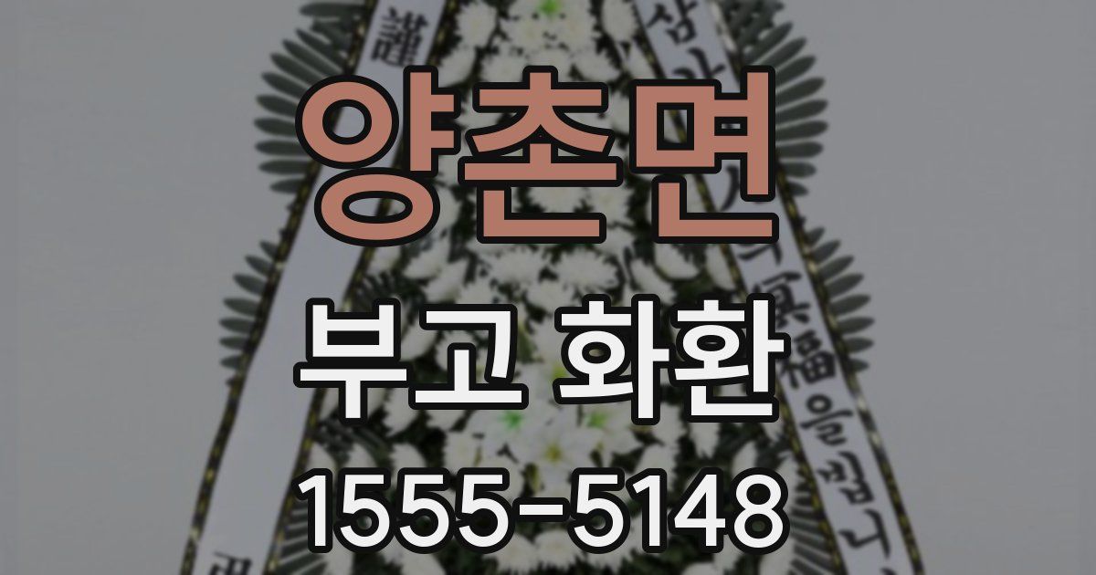 양촌면 부고 화환