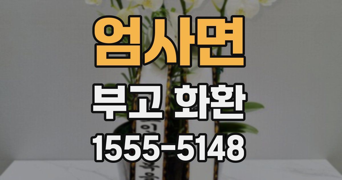 엄사면 부고 화환
