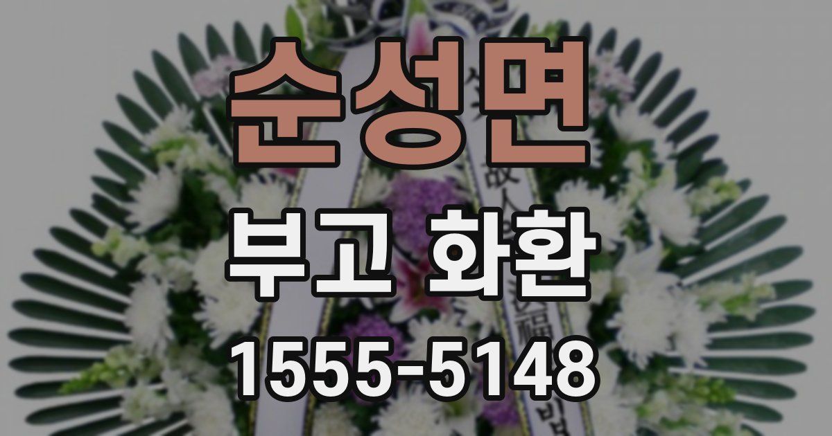 순성면 부고 화환