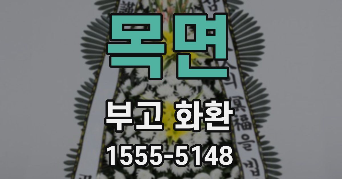 목면 부고 화환