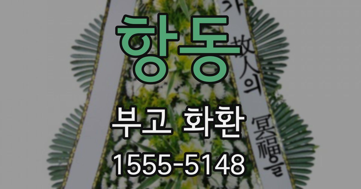 항동 부고 화환