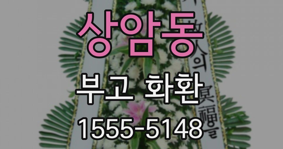 상암동 부고 화환