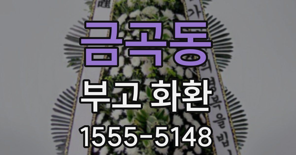 금곡동 부고 화환
