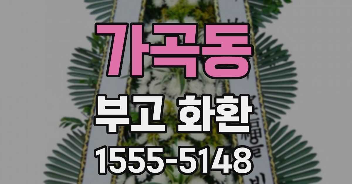가곡동 부고 화환
