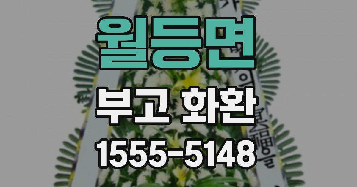 월등면 부고 화환