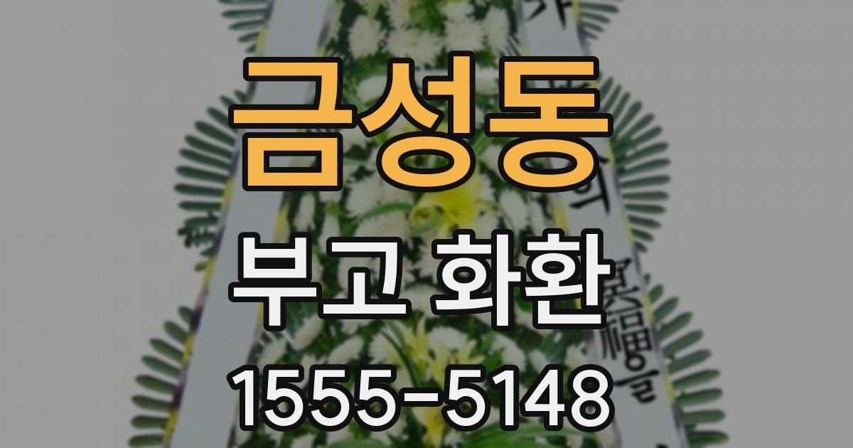 금성동 부고 화환