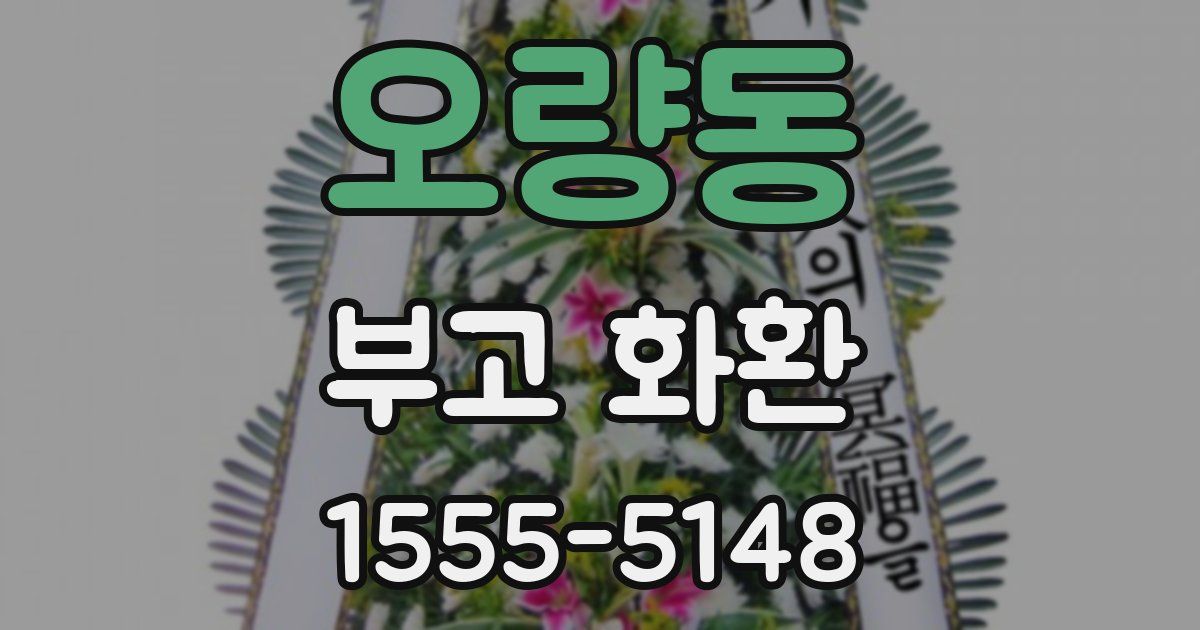 오량동 부고 화환