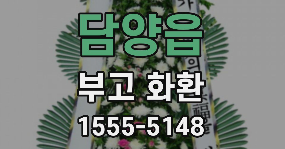 담양읍 부고 화환