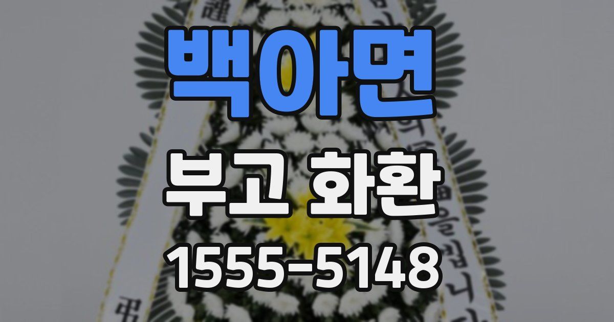 백아면 부고 화환