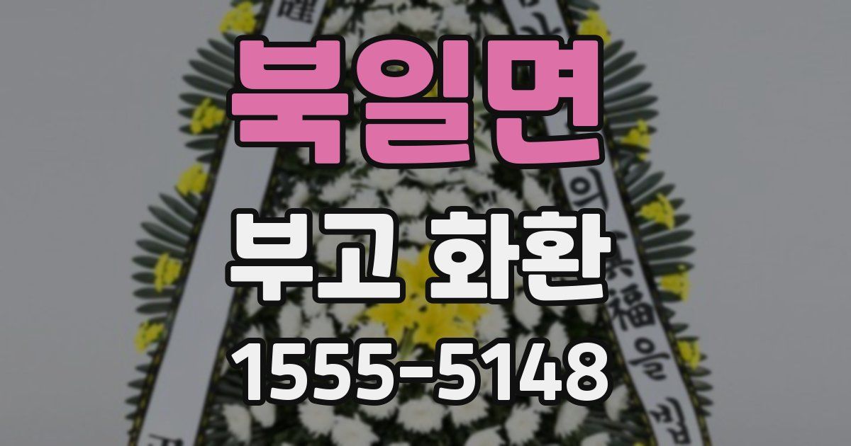북일면 부고 화환