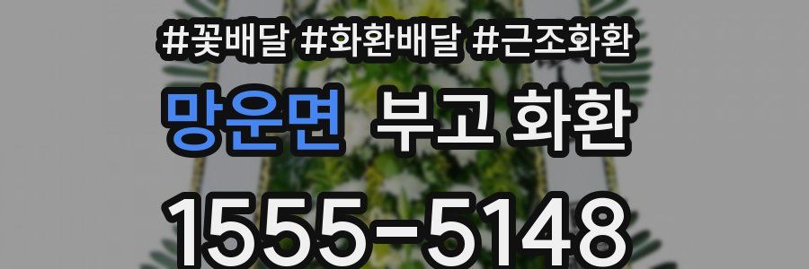 망운면 부고 화환