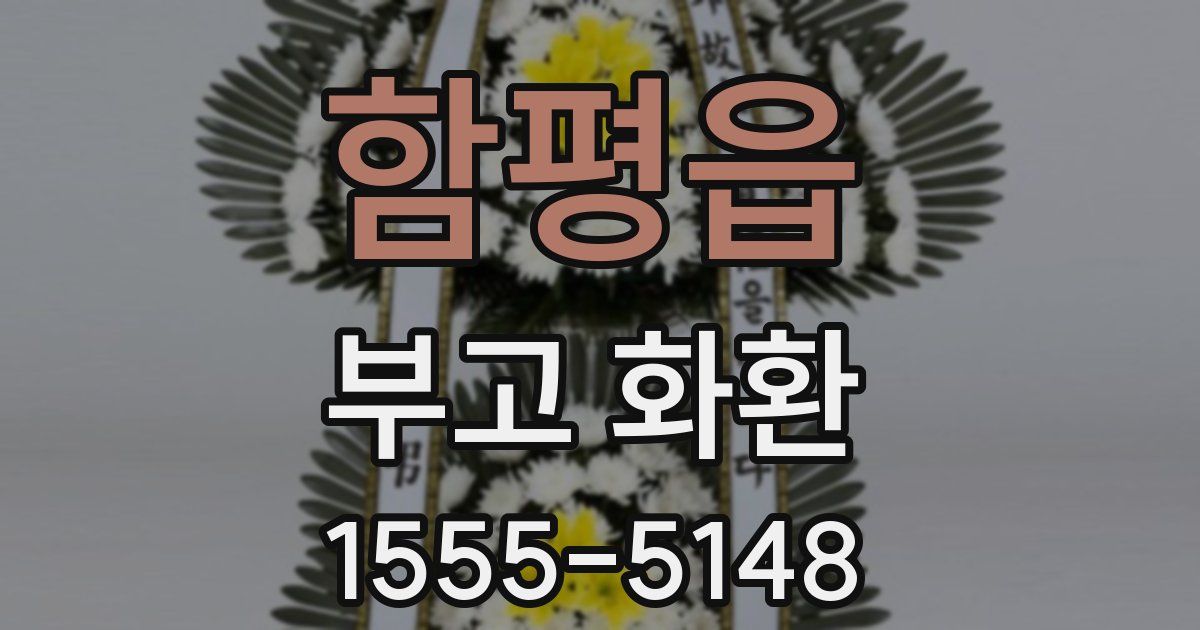 함평읍 부고 화환