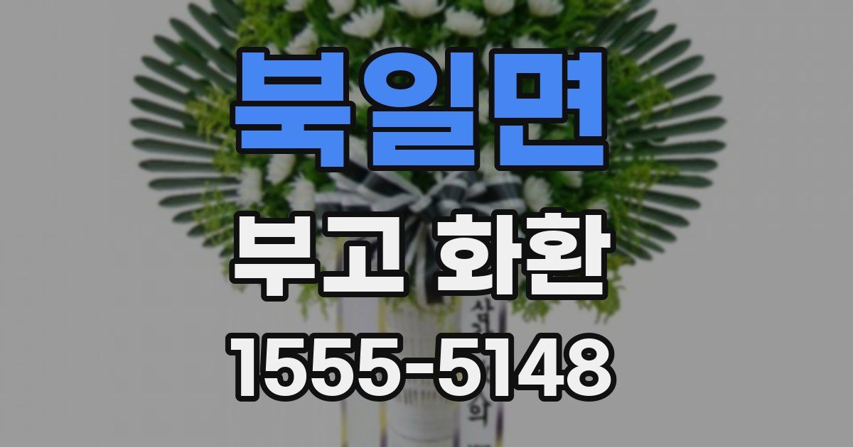 북일면 부고 화환