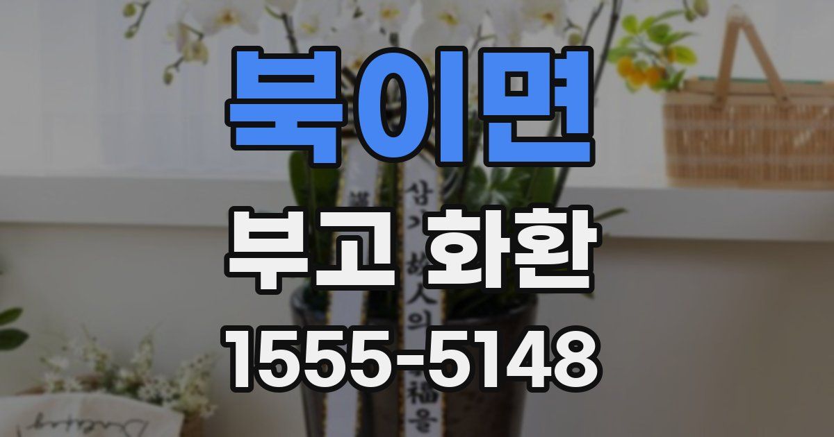 북이면 부고 화환
