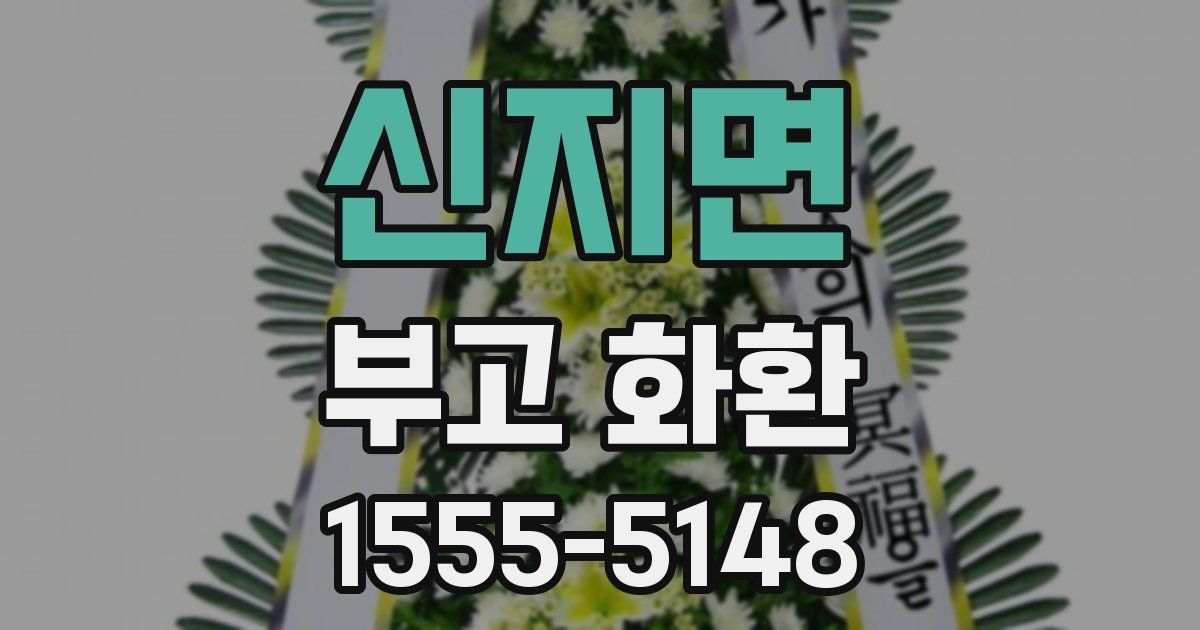 신지면 부고 화환
