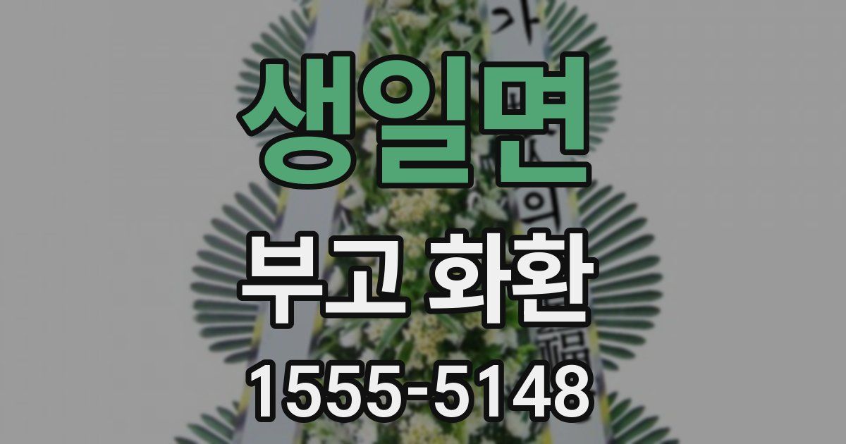 생일면 부고 화환