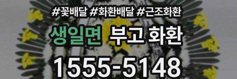 생일면 부고 화환