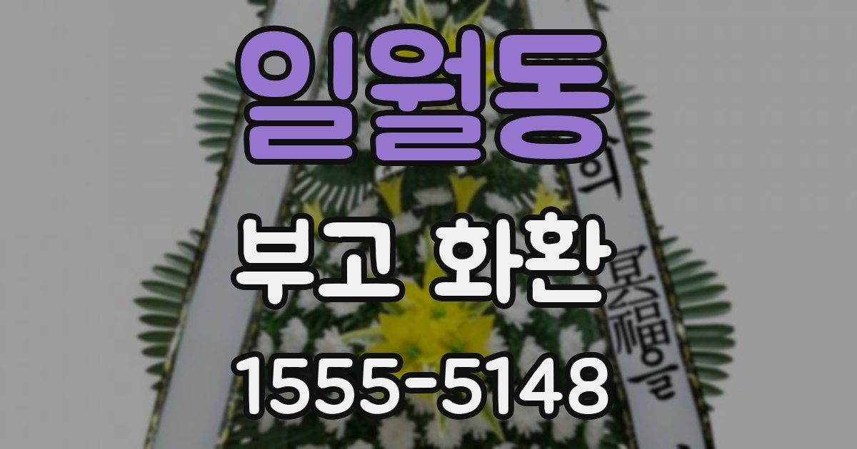 일월동 부고 화환