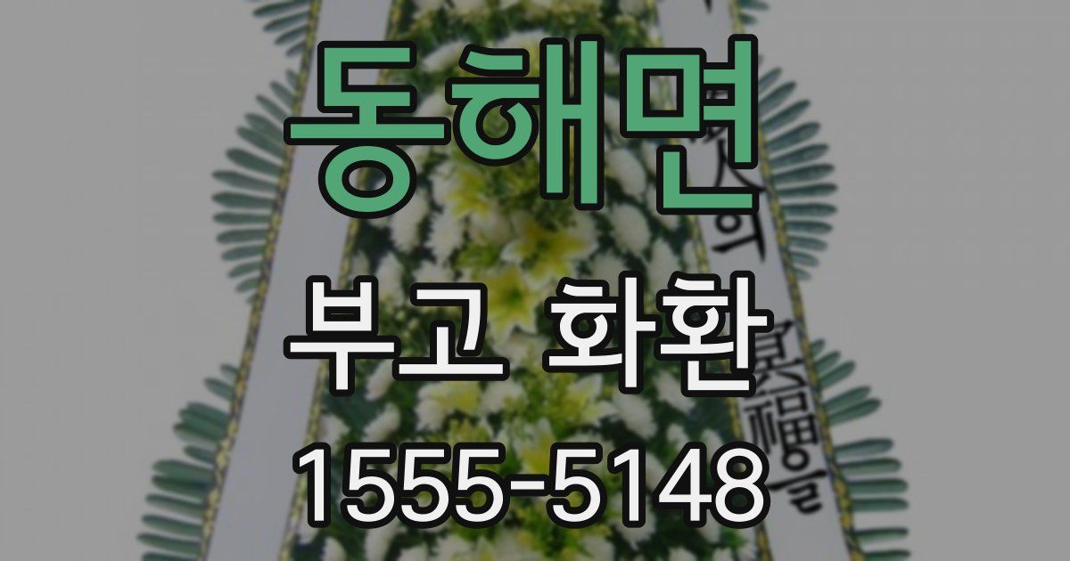 동해면 부고 화환