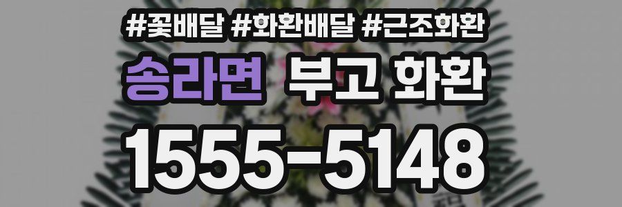 송라면 부고 화환