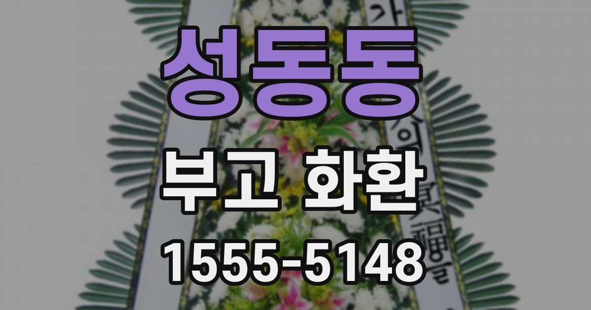 성동동 부고 화환
