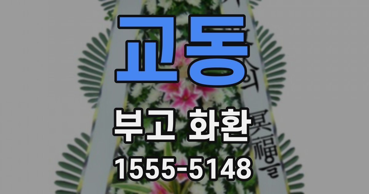 교동 부고 화환