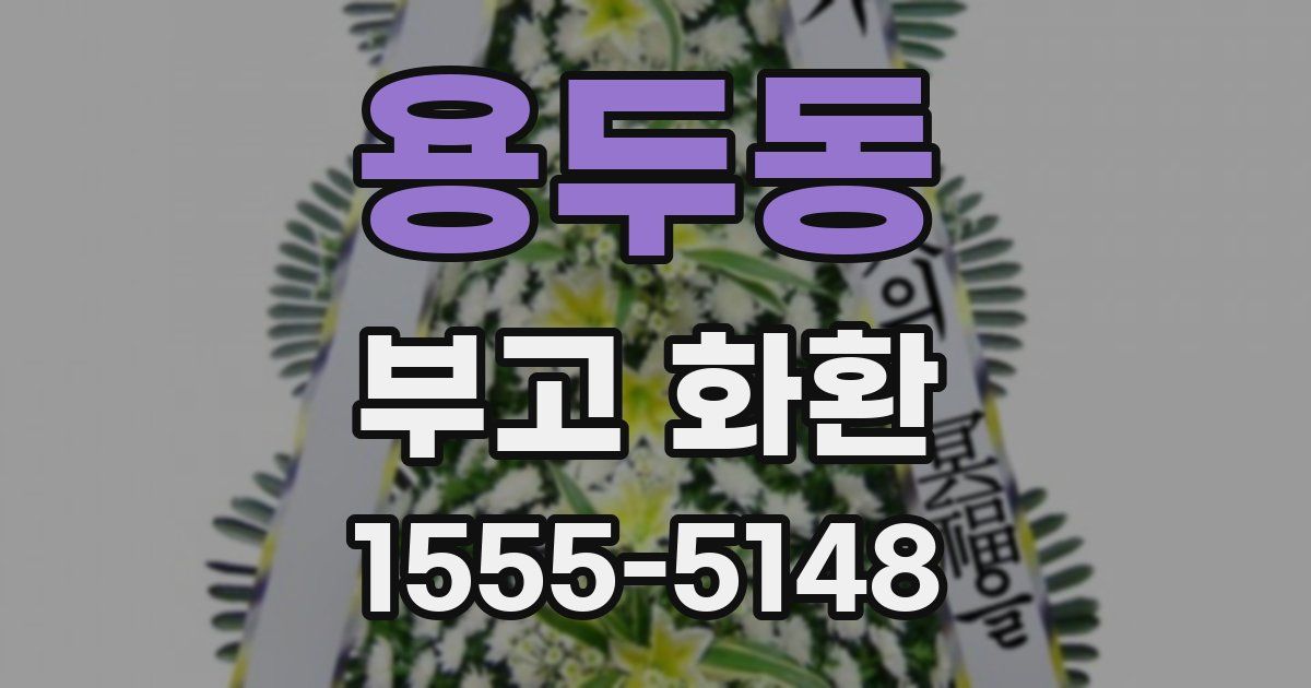 용두동 부고 화환