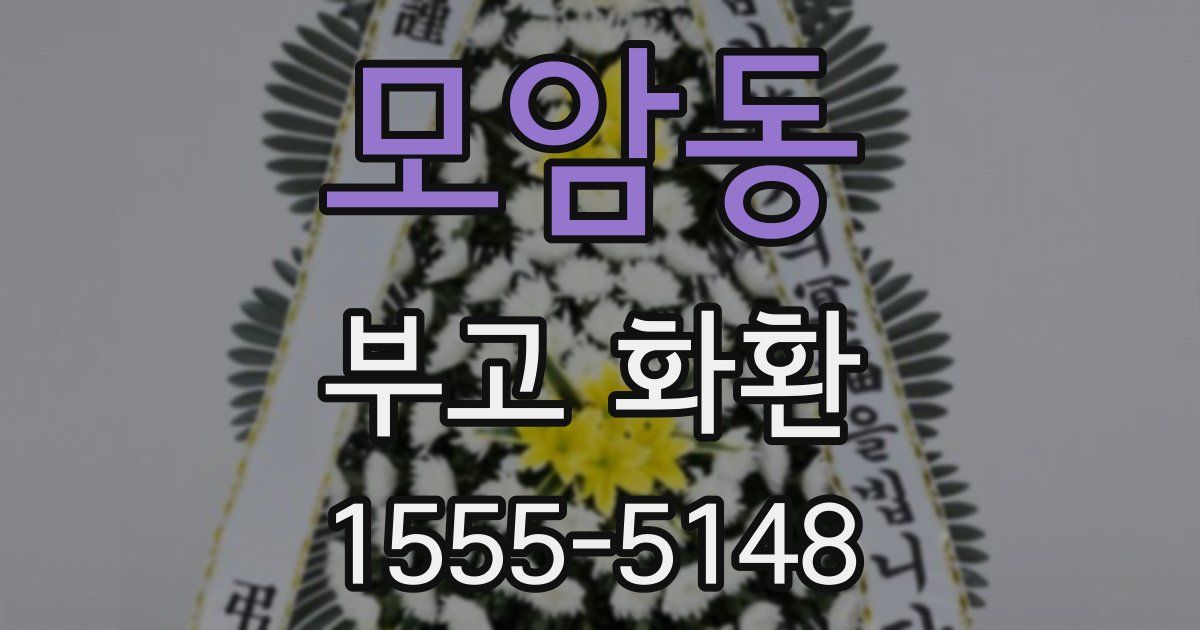 모암동 부고 화환