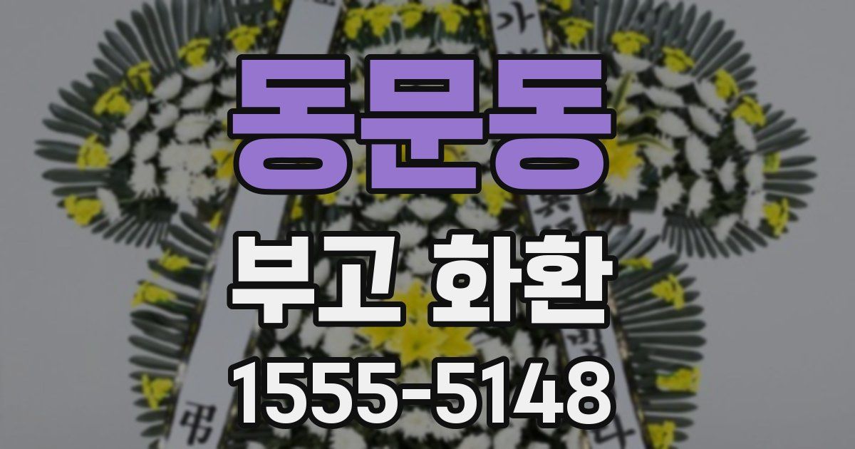 동문동 부고 화환