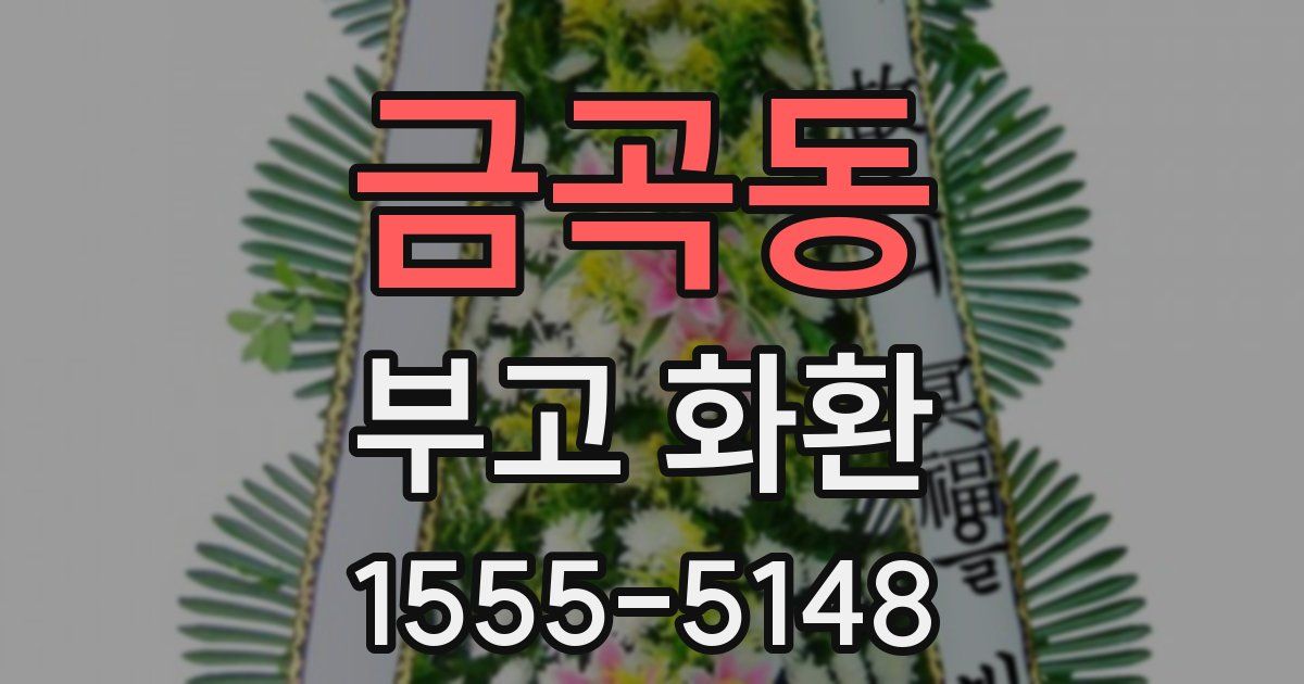 금곡동 부고 화환
