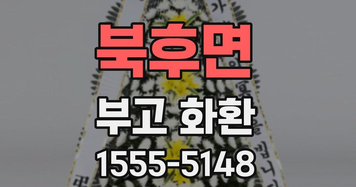 북후면 부고 화환