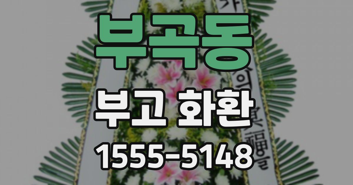 부곡동 부고 화환