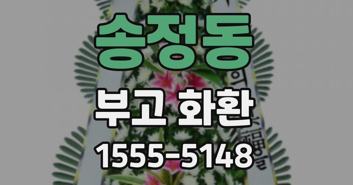 송정동 부고 화환