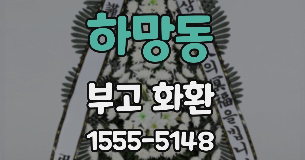 하망동 부고 화환