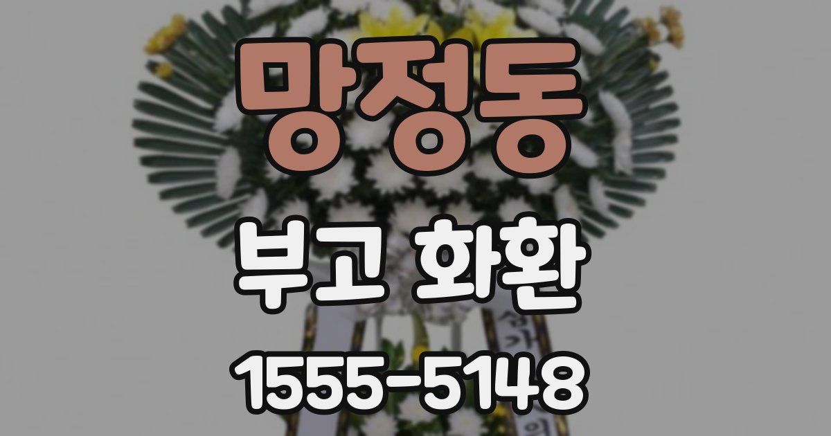 망정동 부고 화환