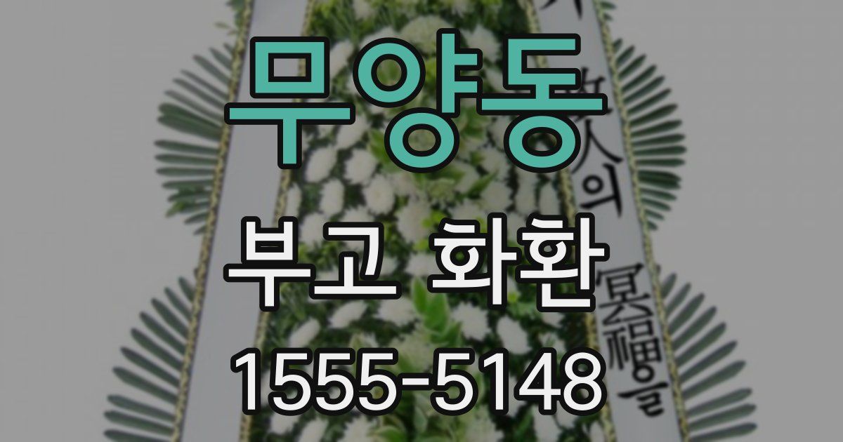 무양동 부고 화환