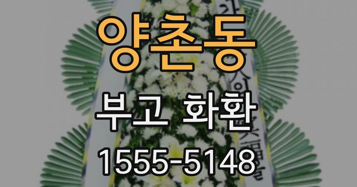 양촌동 부고 화환