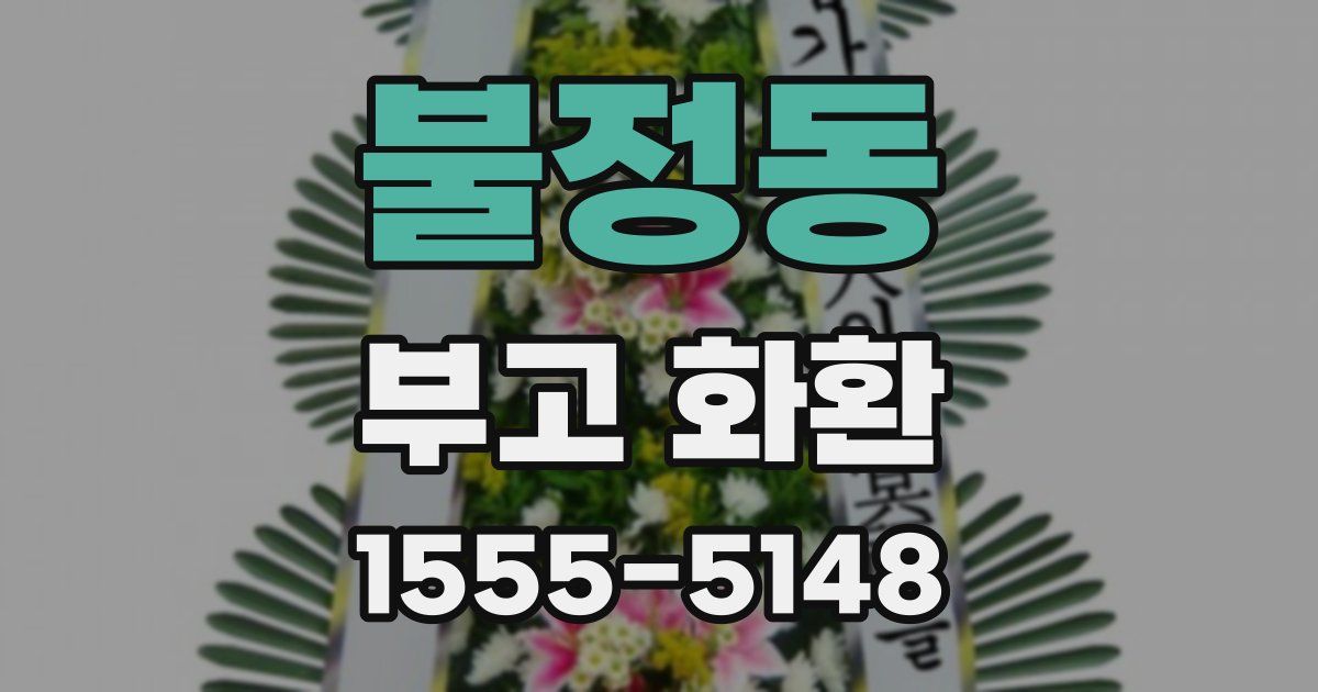 불정동 부고 화환