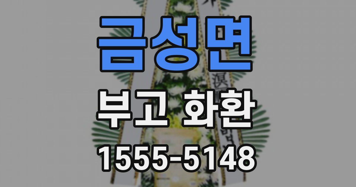 금성면 부고 화환